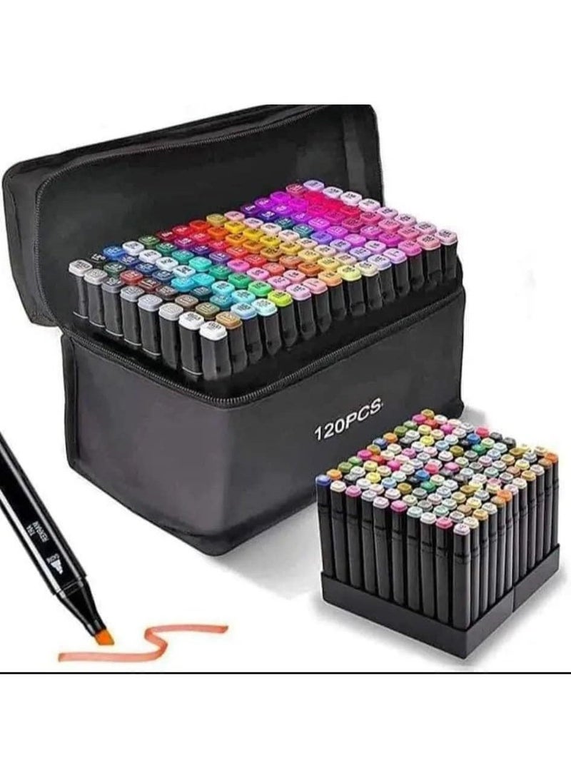 120-Piece Drawing Twin Marker Painting Pen Set Multicolor - Image 5